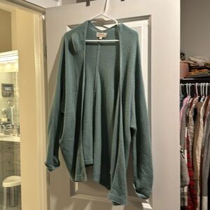 Cute slouchy teal cardigan